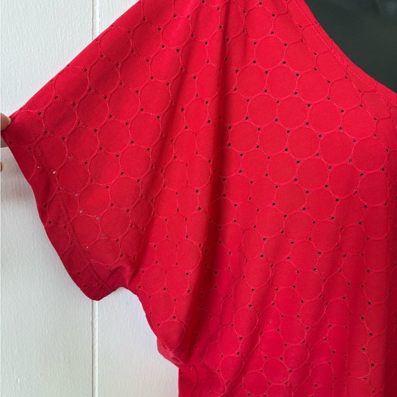 Kim & Cami Red Dolman Sleeve Blouse | Size Medium - Picture 3 of 5